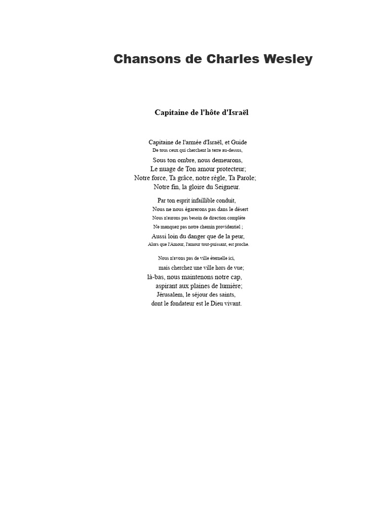 Hymnes de louange de Charles Wesley | PDF | Jésus | Dieu