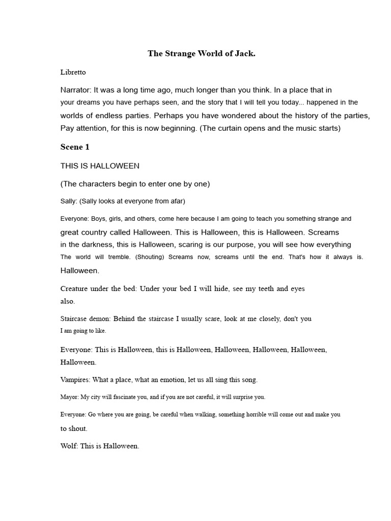 The Strange World of Jack - Script | PDF | Santa Claus
