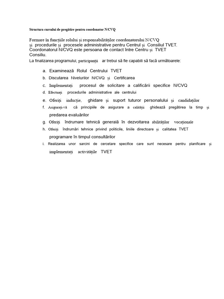 1 Contururi de Curs CVQ | PDF
