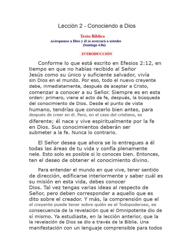 Conociendo a Dios: Cualidades y Características | PDF | Dios | Salvación