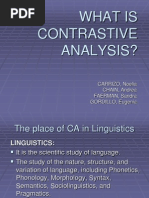 What Is Contrastive Analysis