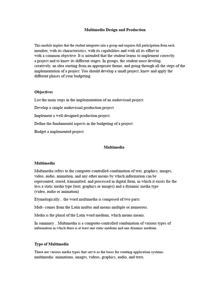 Multimedia Design Project Overview | PDF | Menu (Computing) | Icon ...