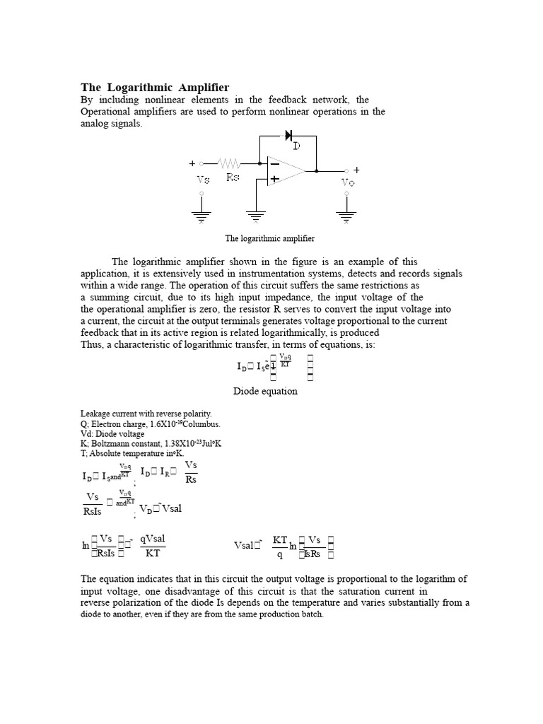 Exponential Amplifier Overview | PDF | Amplifier | Operational Amplifier