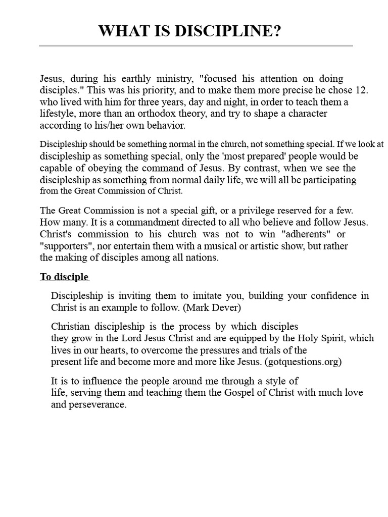 Understanding Christian Discipleship | PDF | Disciple (Christianity ...