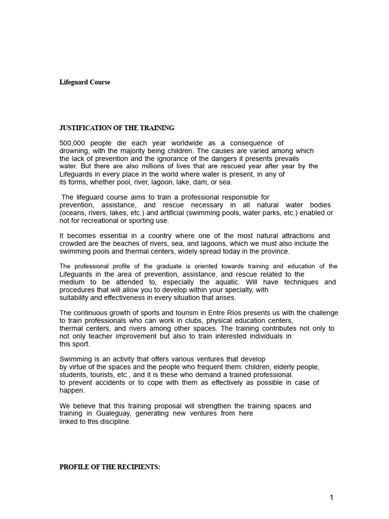 Lifeguard Course Project UADER 2017 | PDF | Cardiopulmonary ...