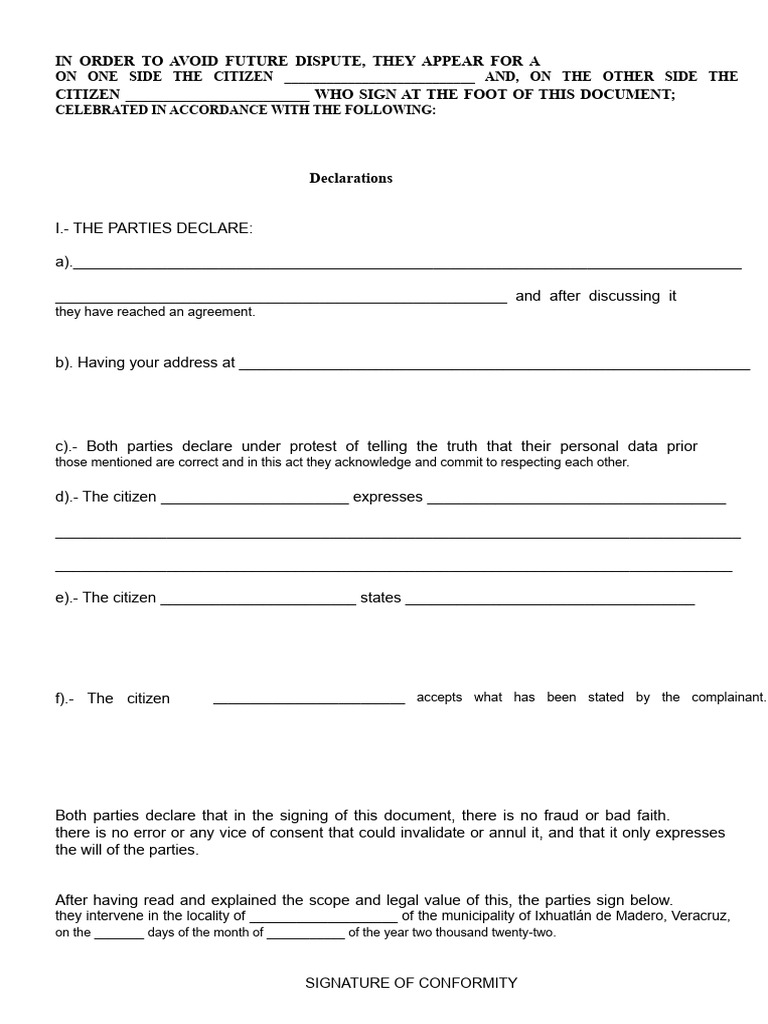 Mutual Respect Agreement | PDF