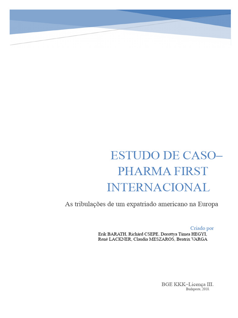 Desafios da Pharma First na Europa | PDF | Europa | Economia
