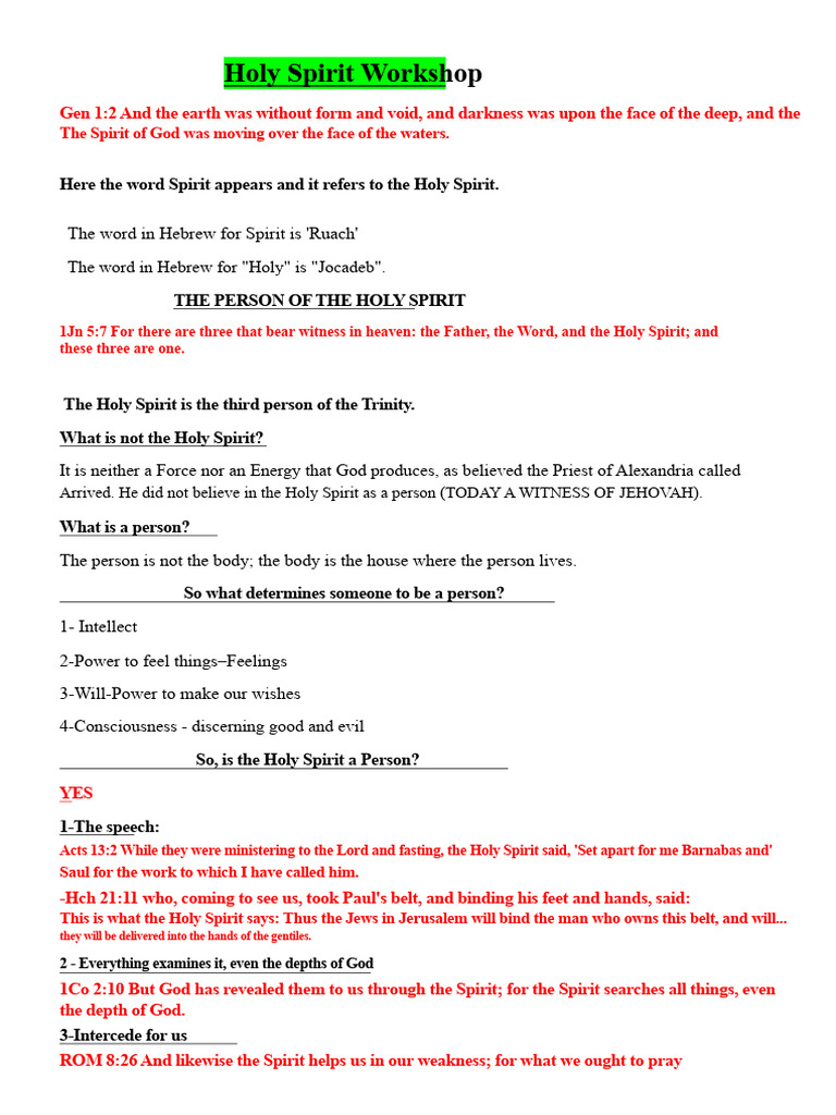 Understanding the Holy Spirit's Role | PDF | Baptism | Acts Of The Apostles