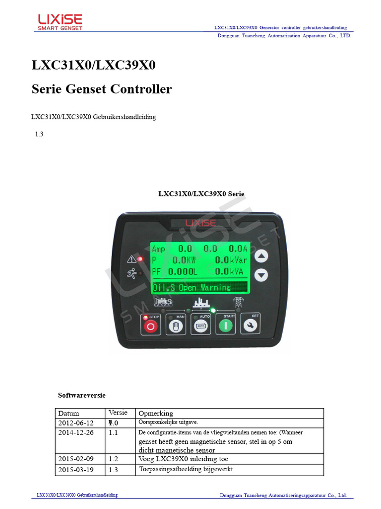 Lixise LXC31X0 - V1.3 - NL | PDF