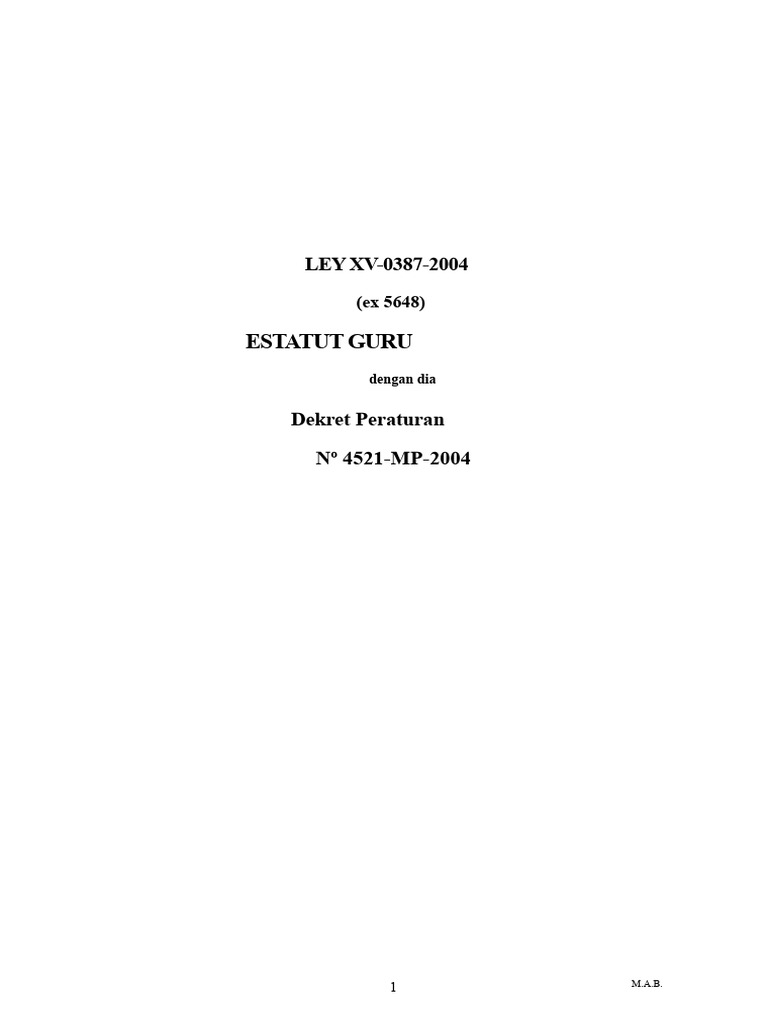 Statuta Guru: Hak dan Kewajiban Pengajar | PDF