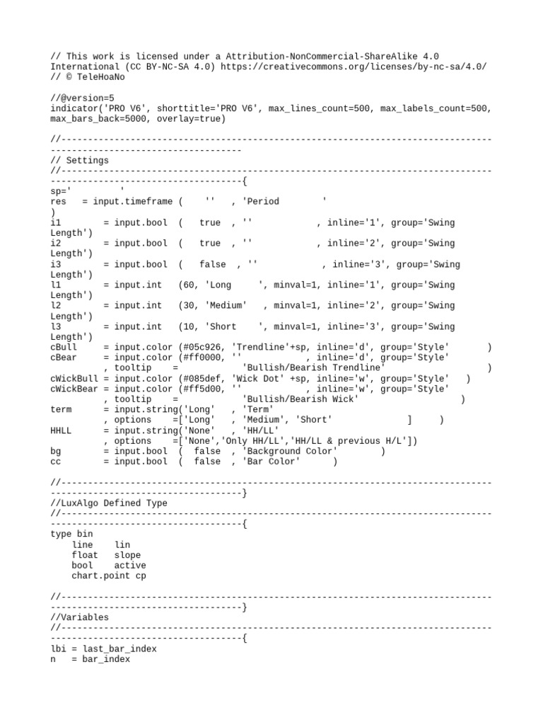 PRO V6 Trading Indicator Script | PDF | Integer (Computer Science ...