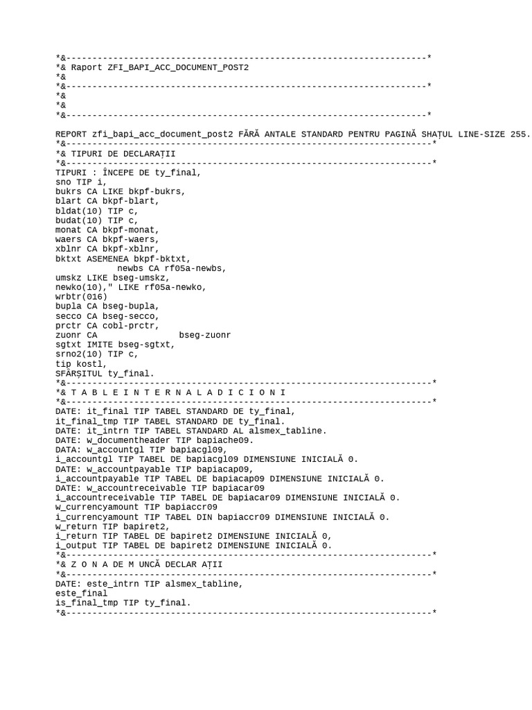 Zfi Bapi Acc Document Post2 | PDF