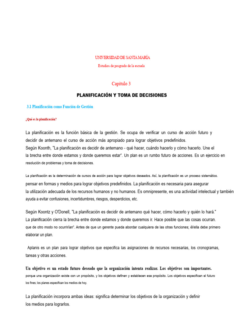 Planificación y Toma de Decisiones en Gestión | PDF | Toma de ...