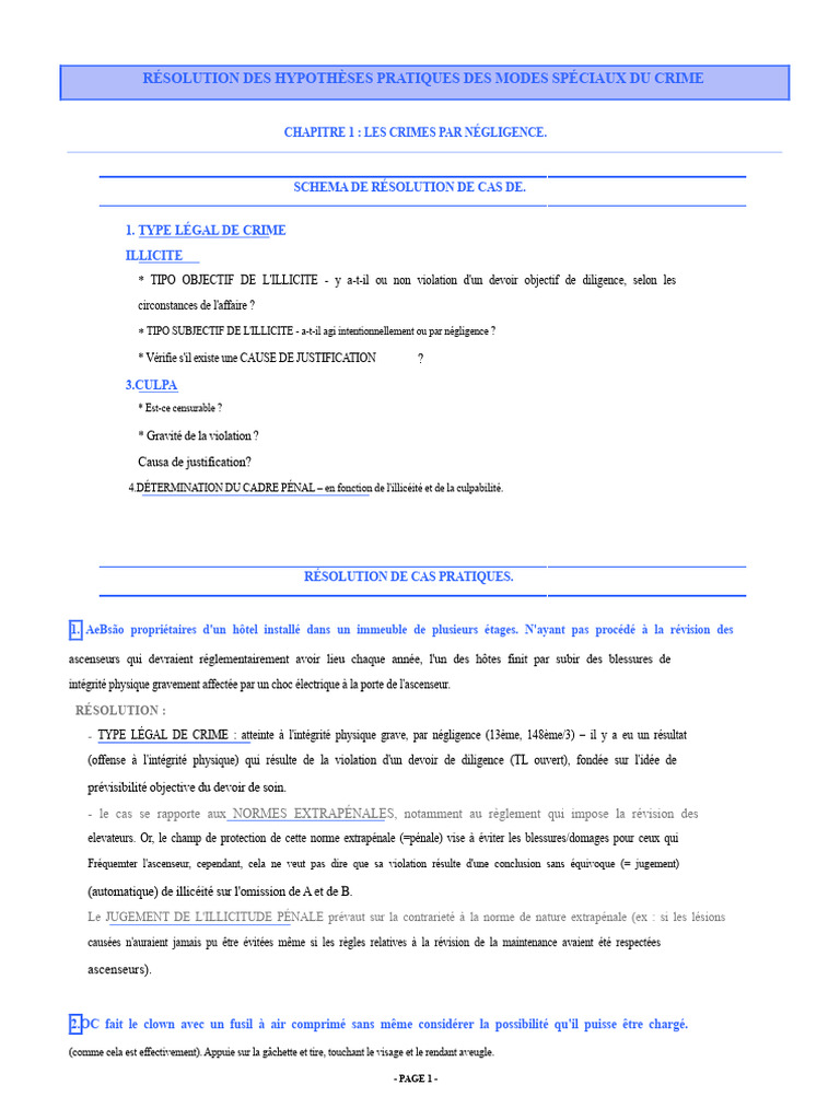 Résolution des Crimes par Négligence | PDF | Crimes | Crime et violence