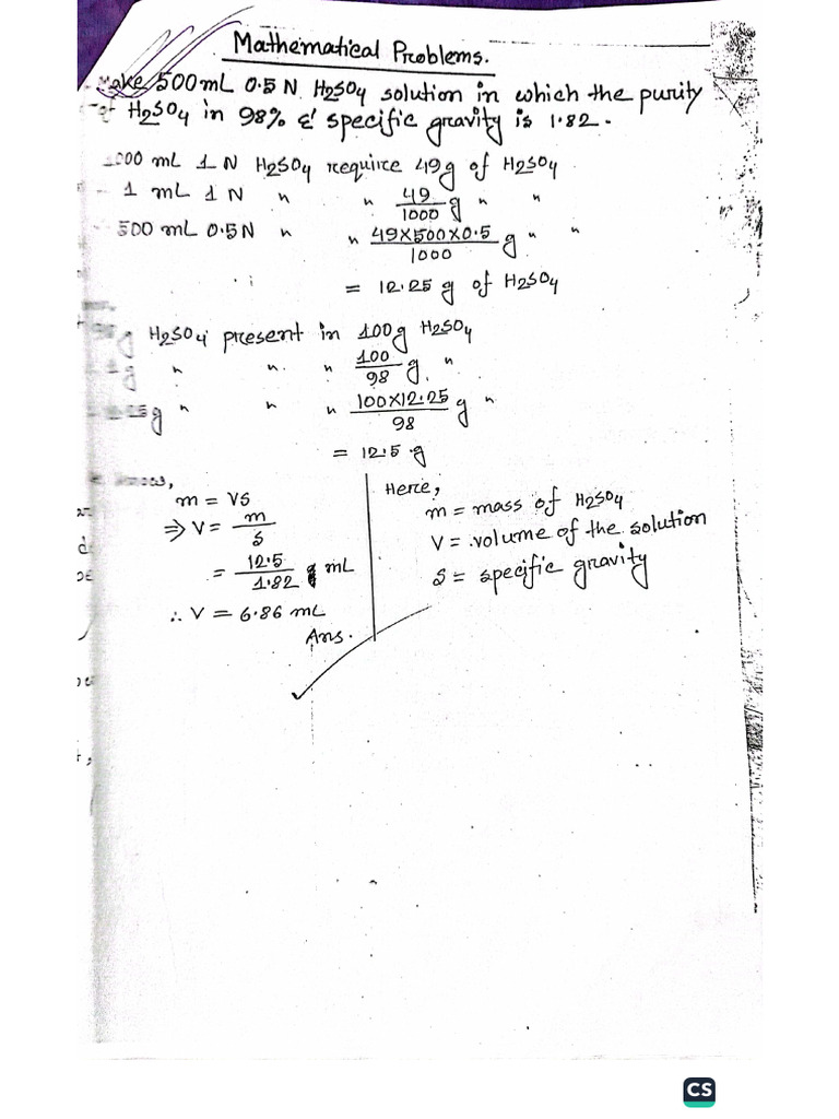 Some Problems On Solution Preparation | PDF