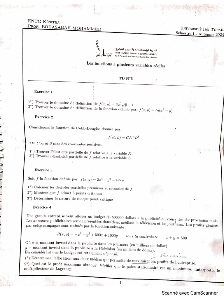 TD 5 | PDF