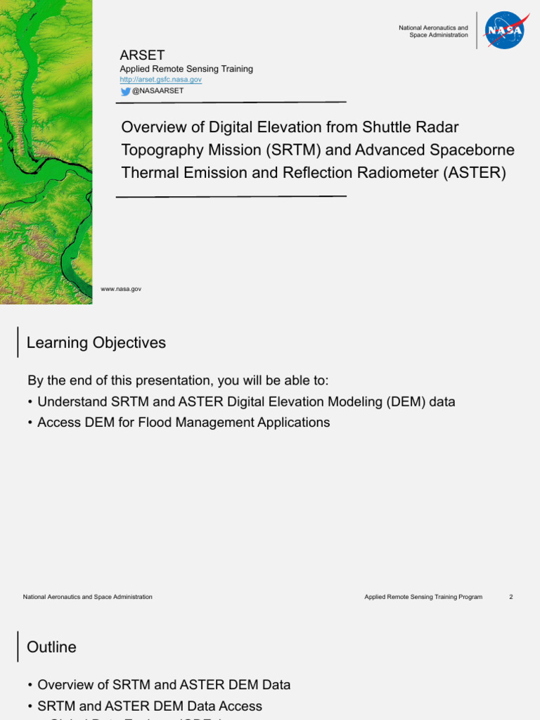 Accessing SRTM and ASTER DEM Data | PDF | Geographical Technology ...