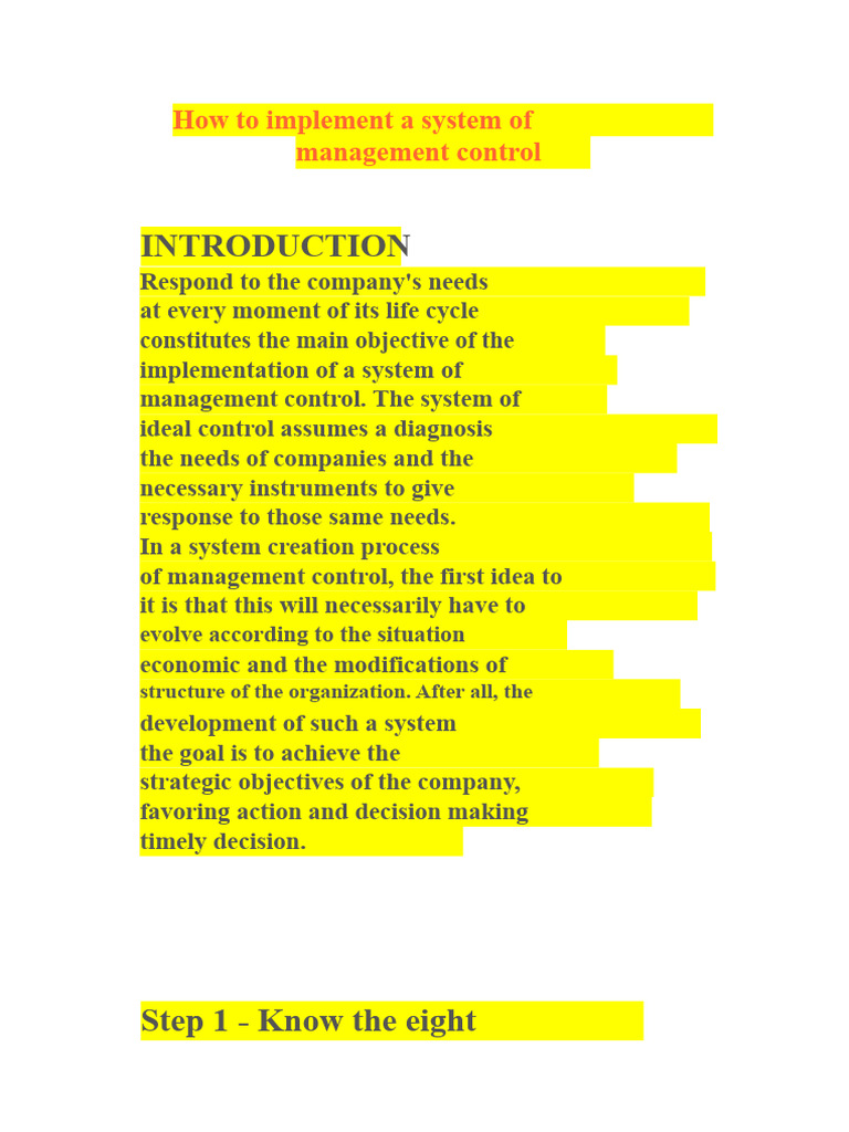 Implementing Management Control Systems | PDF | Information | Economies
