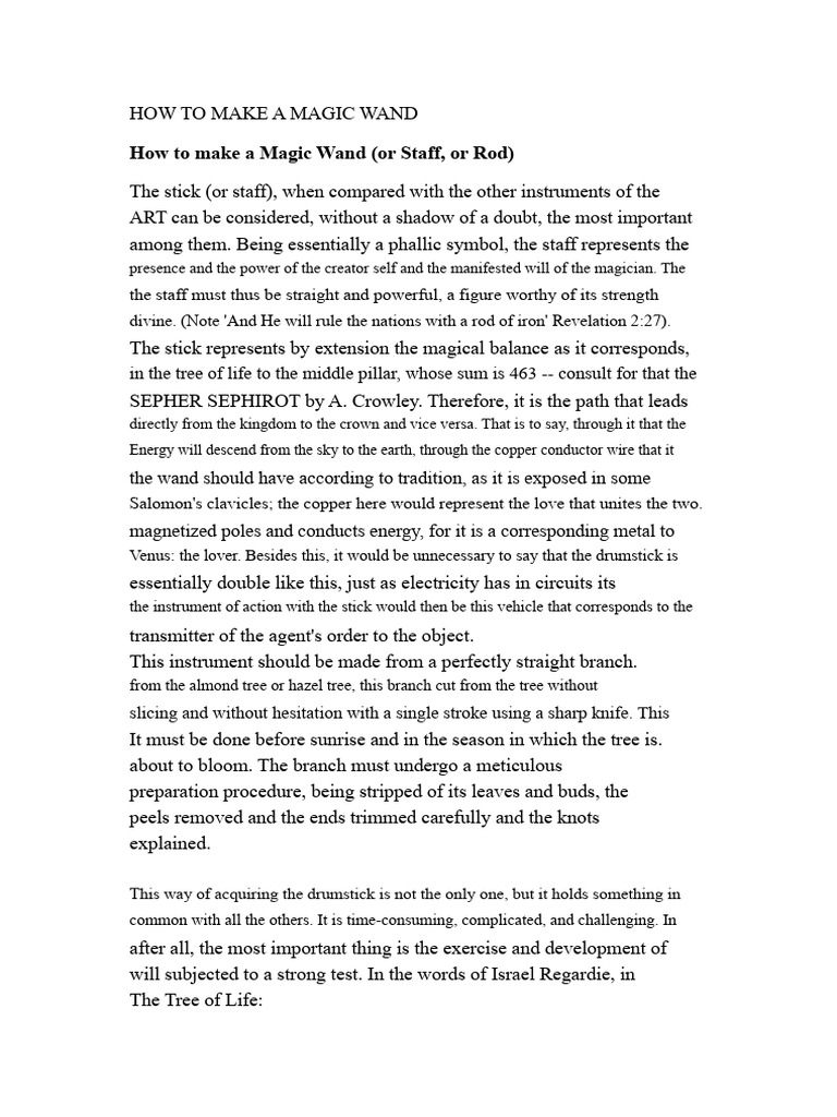 Crafting Your Own Magic Wand | PDF | Magician (Fantasy)