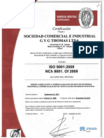 Certificado Gyg 2012 (Ropa)