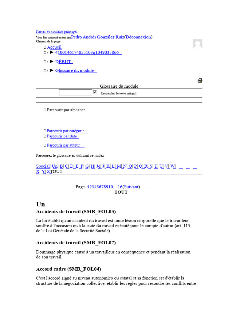 Glossaire des termes du travail | PDF | Convention collective | Business
