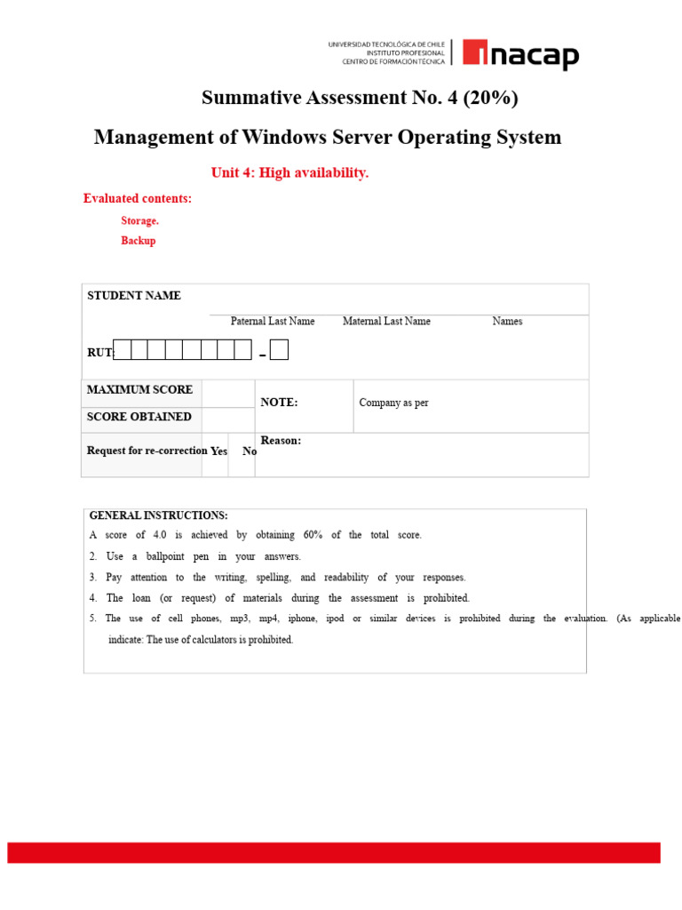 Windows Server High Availability Assessment | PDF | Backup | File System