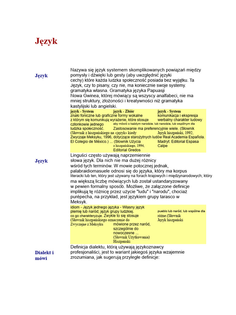 Język | PDF