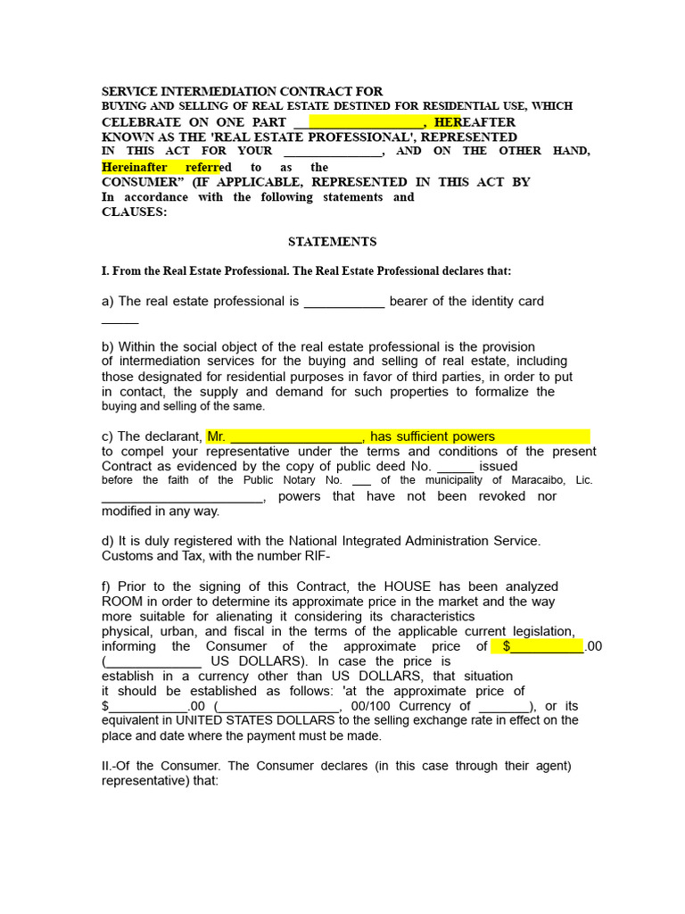 Real Estate Contract Template | PDF | Breach Of Contract | Procurement