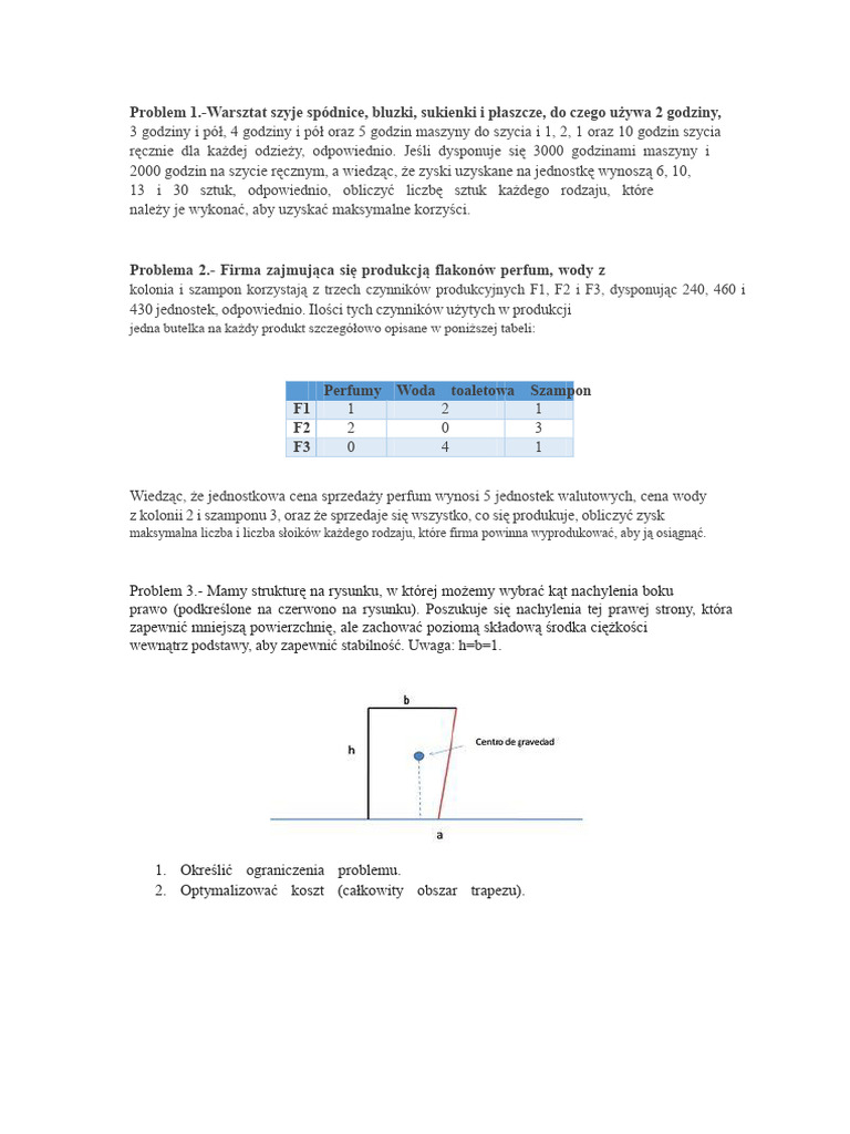 Problemy Optymalizacji | PDF