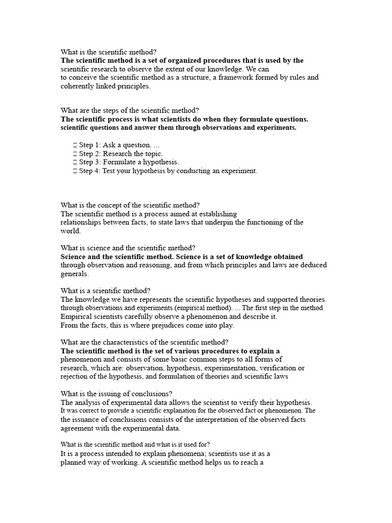 What Is The Scientific Method Pdf Scientific Method Hypothesis