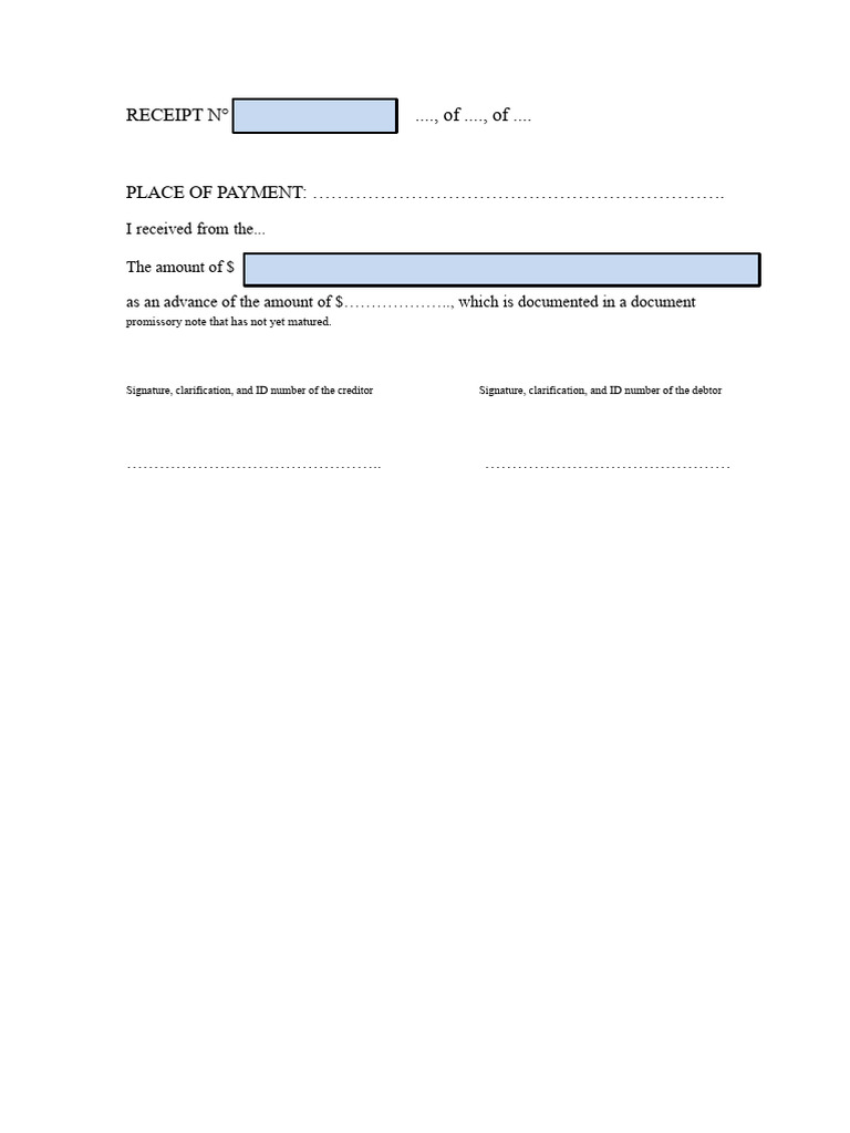 Partial Payment Receipt Model - Practice II | PDF
