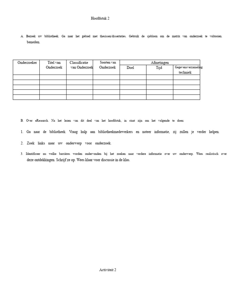 Onderzoek Hoofdstuk 2 | PDF