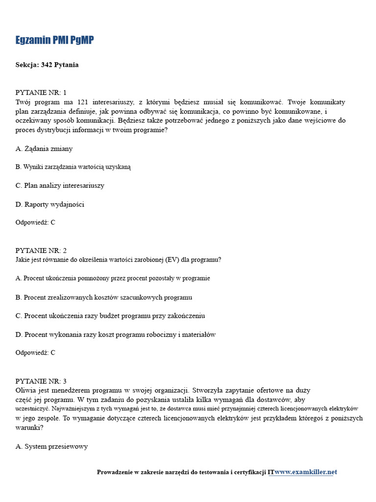 Egzamin PGMP | PDF