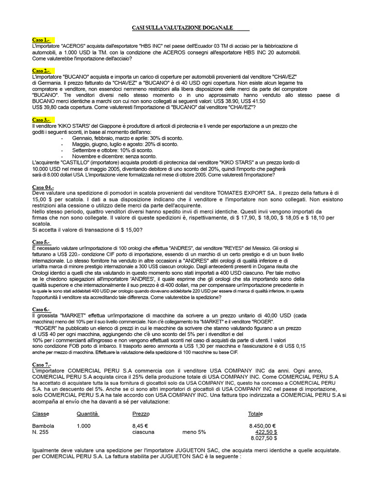 Casi Valutazione | PDF