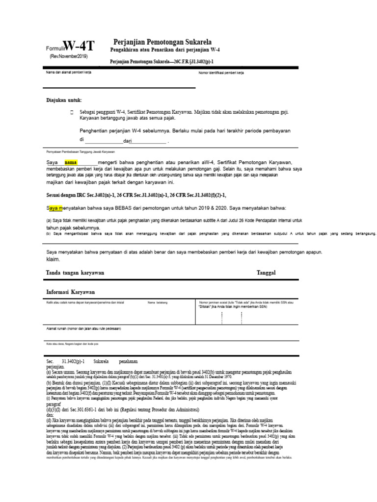 Template w4T | PDF