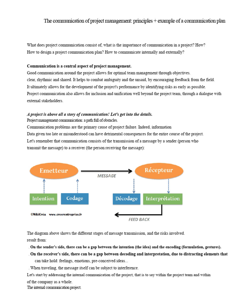 Project management communication | PDF | Communication | Project Management