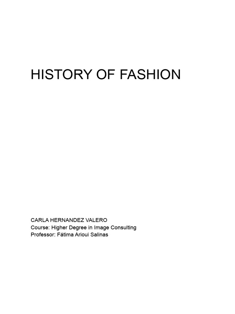 Evolution of Fashion Through History | PDF