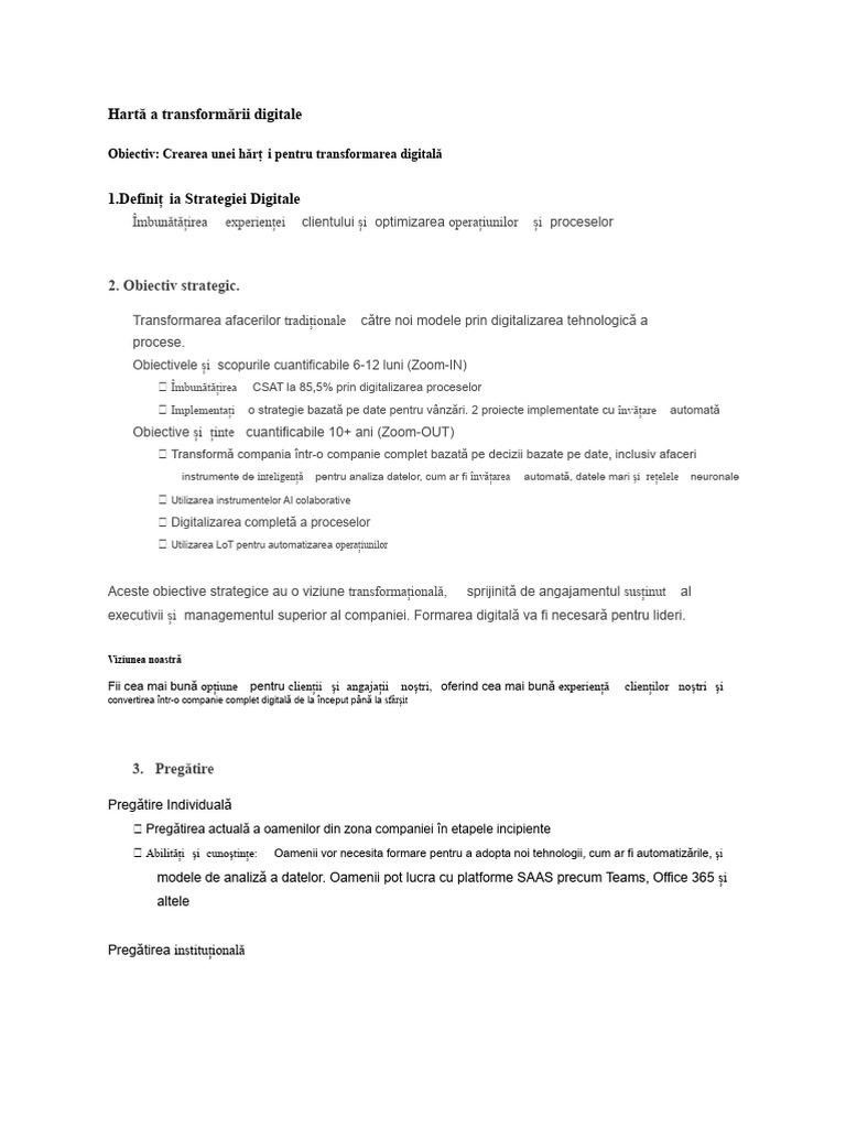 Exemplu de Hartă A Transformării Digitale | PDF
