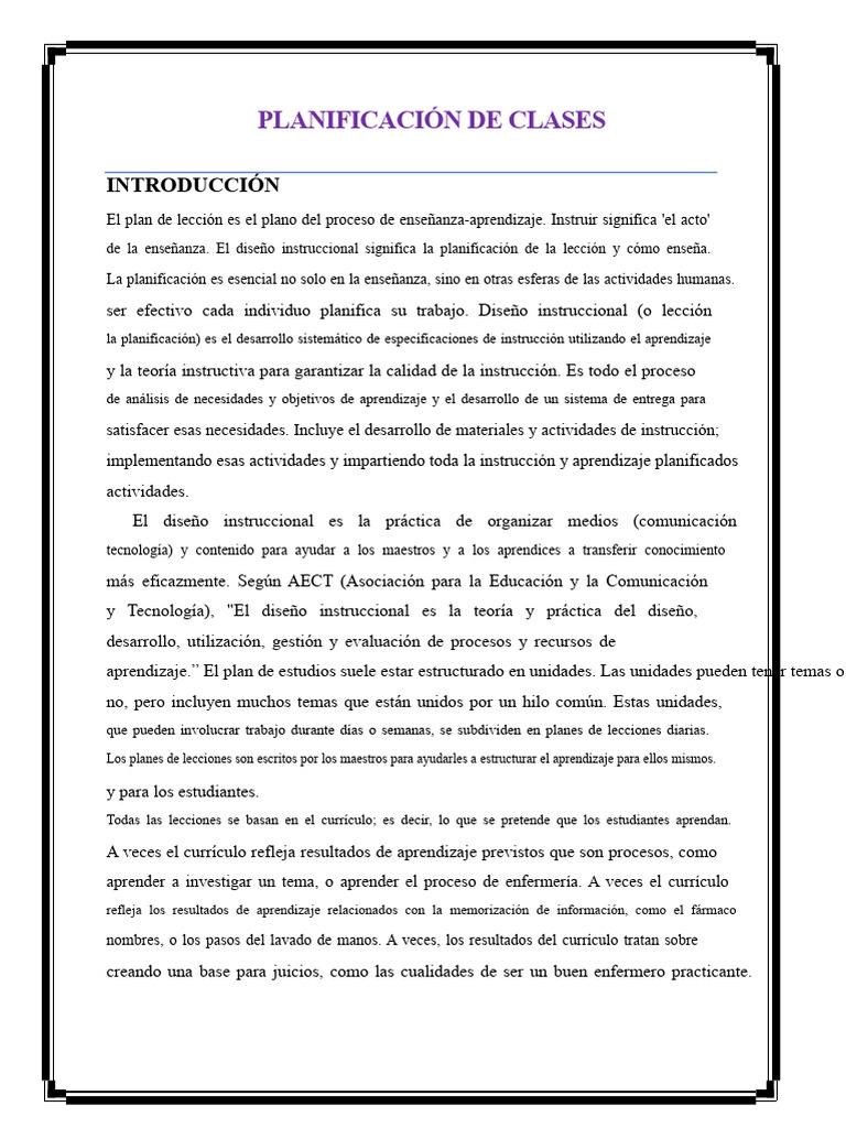 Planificación Efectiva de Clases | PDF | Enseñando | Aprendizaje