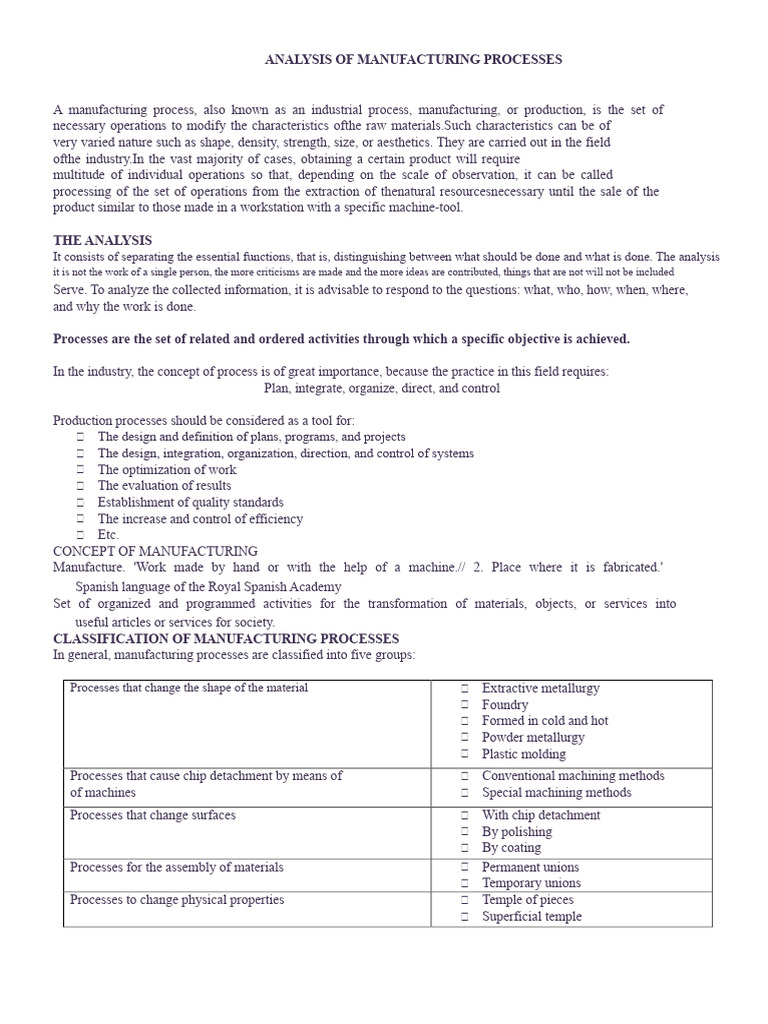 Manufacturing Process Analysis Guide | PDF | Efficiency | Heat
