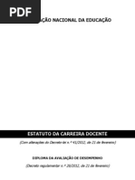 Estatuto da Carreira Docente e Avaliação de Desempenho