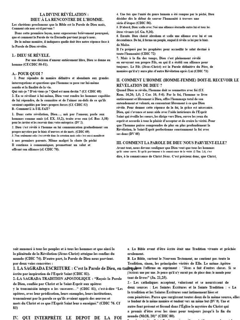 Révélation de Dieu et la Bible | PDF | Dieu | Saint-Esprit