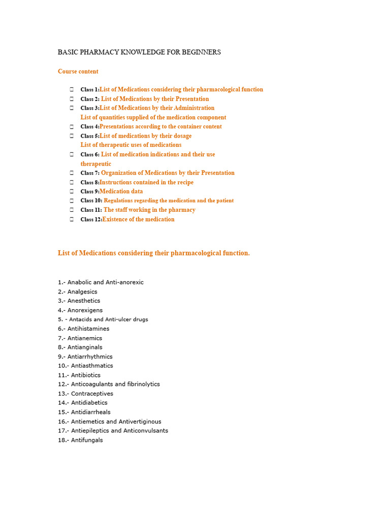 Beginner's Guide to Pharmacy Basics | PDF | Pharmacy | Medical Prescription