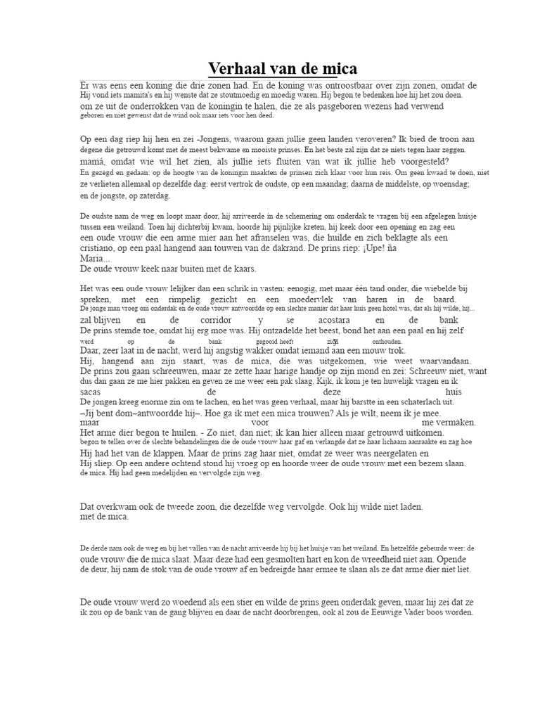 Verhaal Van La Mica | PDF