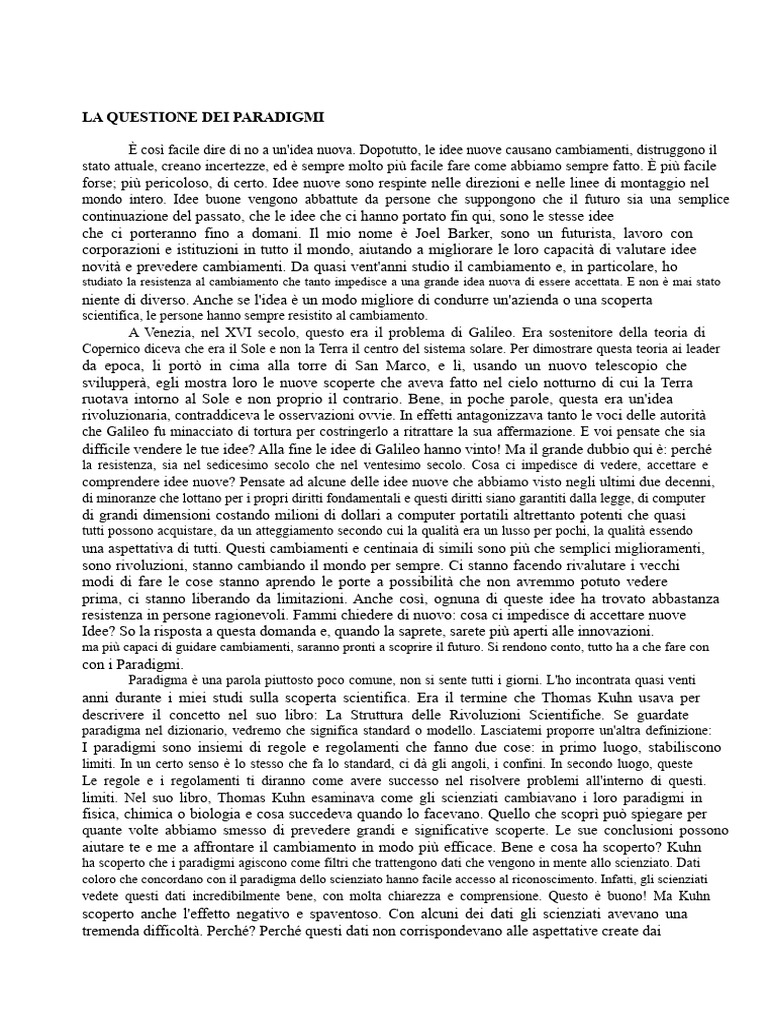 La Questione Dei Paradigmi | PDF