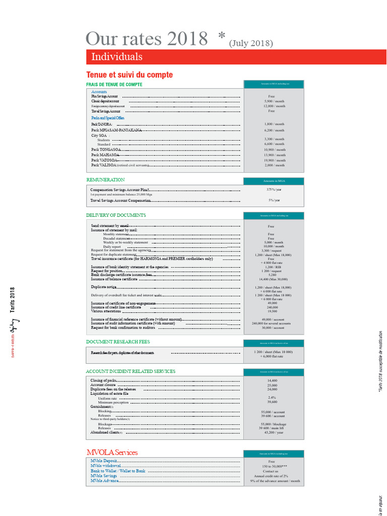 BNI Cheque Services and Fees | PDF | Cheque | Transaction Account