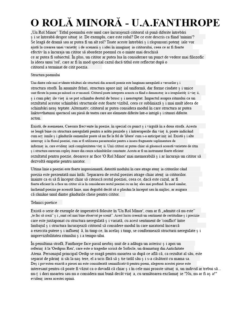 Un Rol Minor | PDF