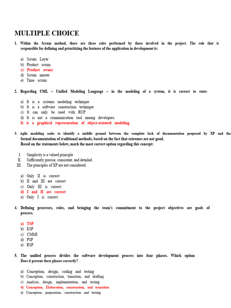 Scrum and Agile Methodologies Quiz | PDF | Agile Software Development ...