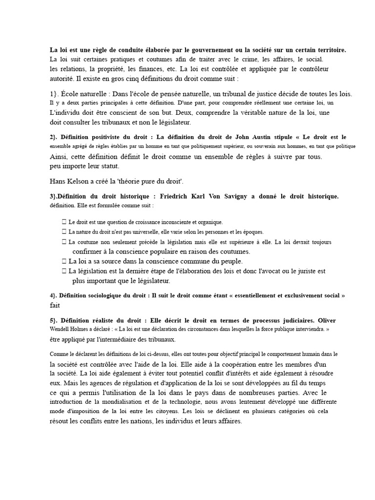 Définitions clés du droit et de la loi | PDF | Loi | Loi naturelle