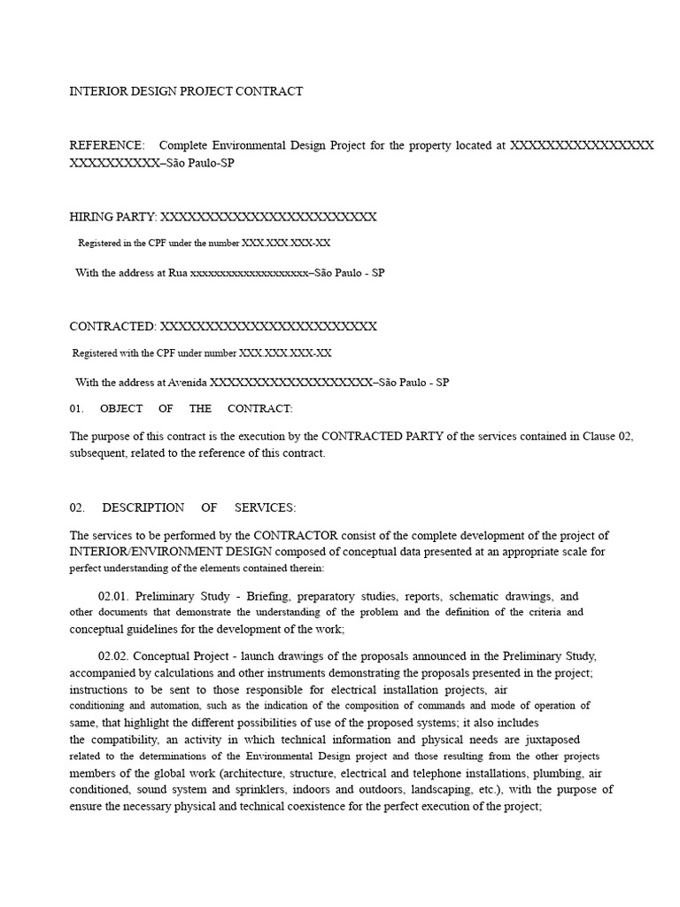Interior Design Project Contract Guide | PDF